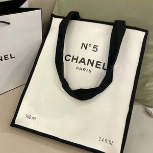 CHANEL No. 5 Black and White Tote